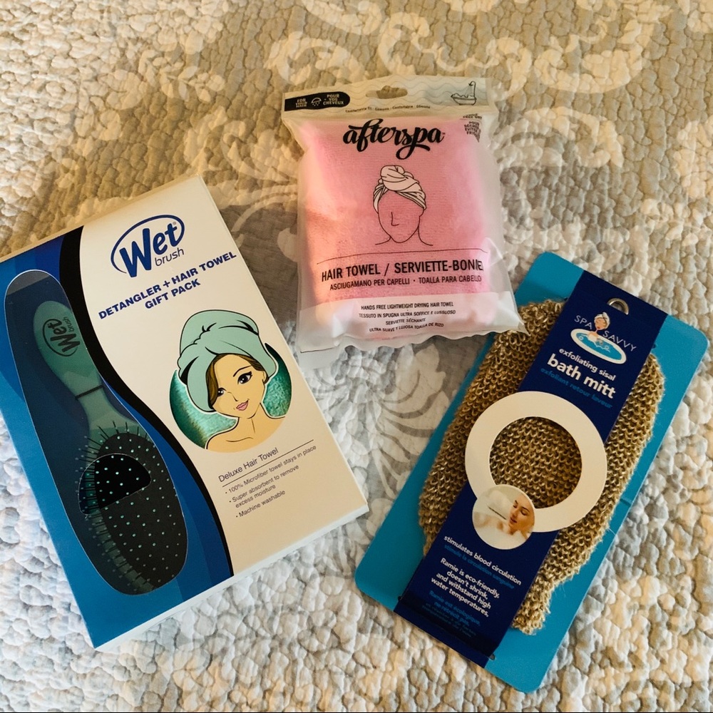 Wet Brush Gift Set Hair Towel Body Exfoliating Set